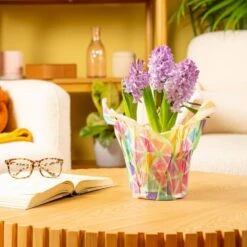 6 In. Purple Hyacinth Plant In Easter Decor Mylar Wrap, Average Shipping Height 10 In. Tall 15 6 In. Purple Hyacinth Plant In Easter Decor Mylar Wrap, Average Shipping Height 10 In. Tall -ECO PLANTS SHOP costa farms perennials m hy4 w emy 01 31 1000