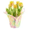 6 In. Yellow Tulip Plant In Easter Decor Mylar Wrap, Average Shipping Height 10 In. Tall -ECO PLANTS SHOP costa farms perennials m tu6 w emy 01 64 1000
